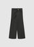 Pantaloni wide leg con drappeggio e spilla
