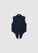 Camicia smanicata misto lino con nodo - XXL