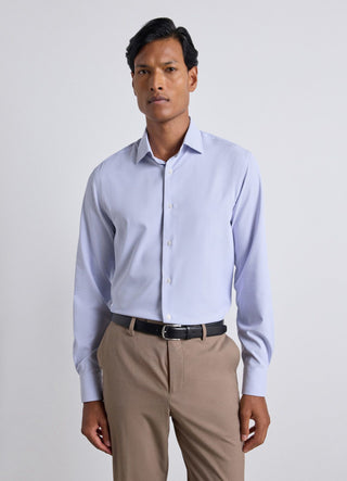 Chemise à rayures facile à repasser