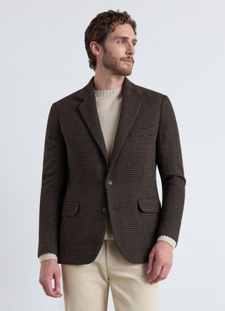 Veste à carreaux à simple boutonnage