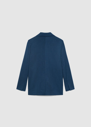 Veste croisée rayée effet scintillant