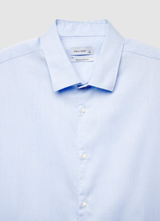 Camicia regular a tinta unita