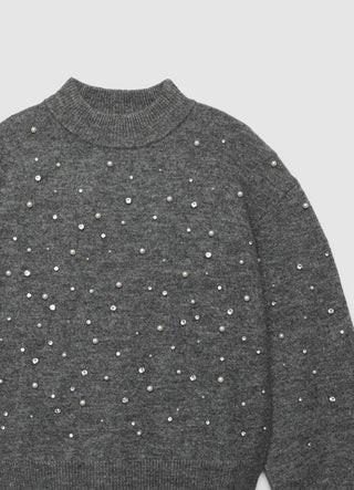 Maglia con applicazioni strass