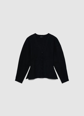Cardigan avec crochets et col en V