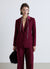 Giacca blazer monopetto gessata con paillettes