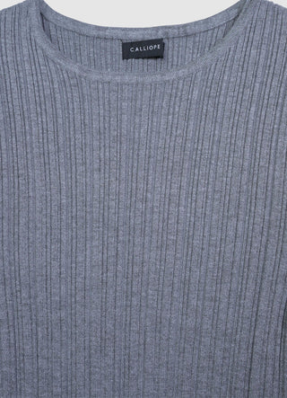T-shirt maglia a costine