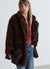 Doppelreihige Jacke mit Felloptik