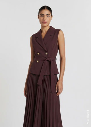 Vest dress with pleated skirt SAB0076121001S0412 – Calliope