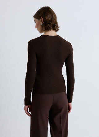T-shirt côtelée avec boutons
