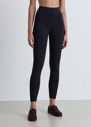 Leggings lunghi con fascia alta a tinta unita