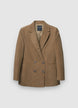 Double-breasted velvet-effect jacket - XS