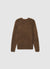 Sweter bouclé z okrągłym dekoltem w jednolitym kolorze