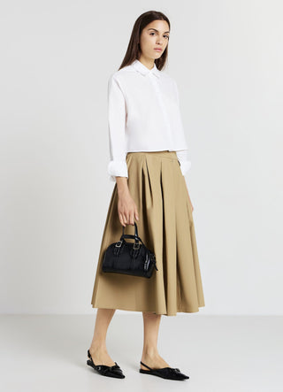 Camicia crop in cotone
