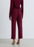 Pantaloni straight con vita elasticizzata e risvolto