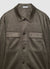 Shirt jacket with flap pockets