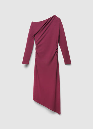 Ein-Schulter-Kleid mit Raffung