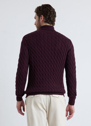 Maglia dolcevita a trecce