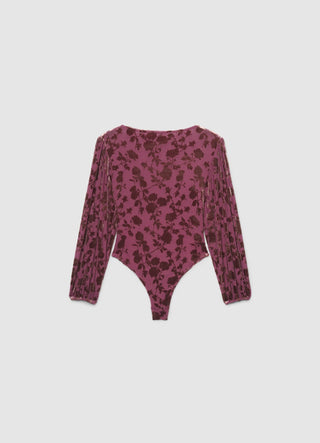 Body mit devoré Blumenmuster