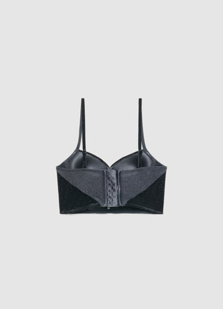 Bustier aus samt mit schimmerndem Effekt