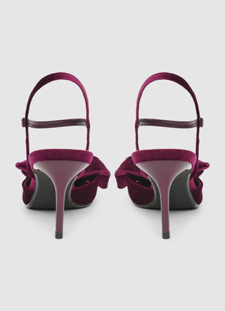 Décolleté slingback con fiocco