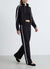 Long flared leggings with lace insert