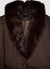 Cappotto lungo con collo effetto pelo e cintura