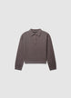 Uni-farbene Poloshirt mit Knöpfen - XS