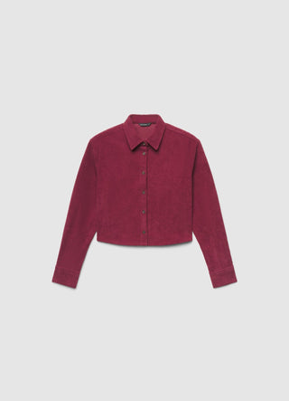 Unifarbenes Crop-Top aus Rippstrick