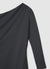 Robe asymétrique à bretelle avec fronces
