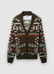 Cardigan con motivo navajo - L