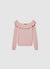 Maglia con scollo ampio e rouche
