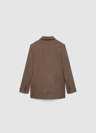Solid-colour double-breasted jacket