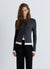 Cardigan a costine con bottoni