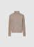 Rollkragenpullover mit Zopfmuster