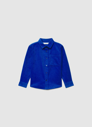 Camicia in velluto a costine con taschino
