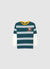 T-shirt a righe con stampa e maniche lunghe