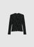 T-shirt a maniche lunghe in mesh con flock floreale