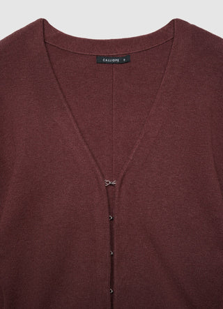 Cardigan with hooks