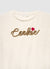 T-shirt avec inscription appliquée