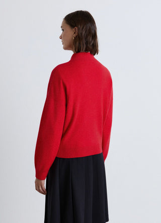 Maglia con collo perkins a tinta unita