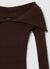 Gerippter Pullover mit freiliegenden Schultern