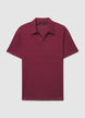 Solid colour embossed polo T-shirt - L