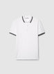 T-shirt polo con profili a righe - XL
