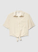 Camicia a righe con nodo frontale - XS