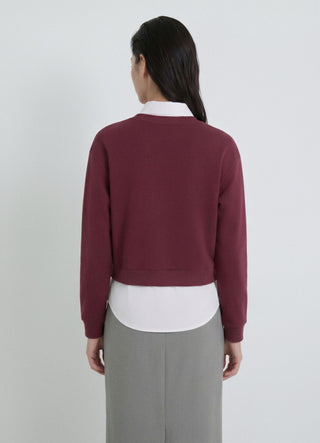 Felpa con colletto camicia
