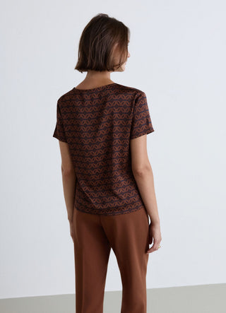 Blusa con stampa geometrica