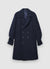 Single-colour double-breasted coat