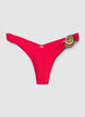 Slip bikini brasiliana con applicazione conchiglia - S