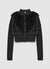 Crop-Pullover aus Kunstfell