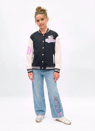 Wide-leg jeans with Hello Kitty print